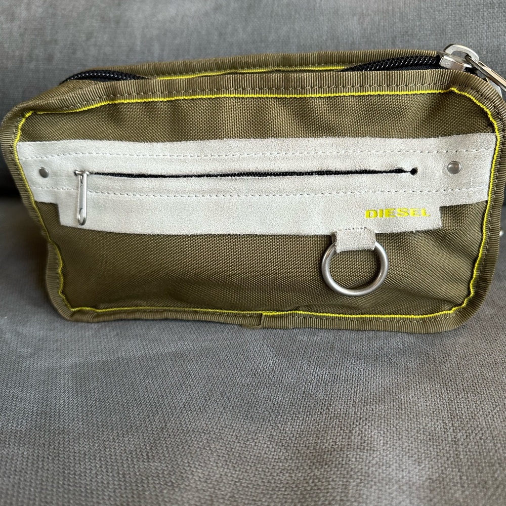 Diesel Olive and Cream Spare Parts Belt Bag, 2000’s y2k